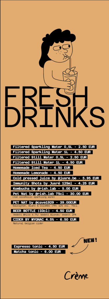 creme brussels brunch dealer fresh drinks